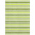 5' X 8' Green and Yellow Striped Washable Non Skid Indoor Outdoor Area Rug