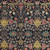 5' X 8' Black Red And Gold Floral Washable Indoor Outdoor Area Rug