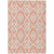 3' X 5' Salmon And Ivory Trellis Washable Indoor Outdoor Area Rug