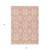 3' X 5' Salmon And Ivory Trellis Washable Indoor Outdoor Area Rug