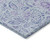 5' X 8' Sky Blue And Purple Floral Washable Indoor Outdoor Area Rug