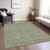 5' X 8' Sage Gray And Ivory Polka Dot Washable Indoor Outdoor Area Rug
