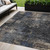 5' X 8' Charcoal Gray And Silver Abstract Washable Indoor Outdoor Area Rug Transitional Style - Charcoal, Gray, Silver Color