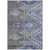 3' X 5' Pewter And Blue Southwestern Washable Indoor Outdoor Area Rug