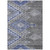 3' X 5' Pewter And Blue Southwestern Washable Indoor Outdoor Area Rug