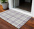 3' X 5' Lavender Purple And Gray Plaid Washable Indoor Outdoor Area Rug