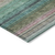 3' X 5' Sage Teal Blue And Tan Striped Washable Indoor Outdoor Area Rug