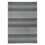 6' X 9' Blue and Gray Striped Stain Resistant Indoor Outdoor Area Rug
