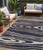 5' X 8' Black Taupe And Beige Faux Bois Washable Indoor Outdoor Area Rug