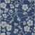 3' X 5' Navy Blue And Gray Floral Washable Indoor Outdoor Area Rug - Navy Blue, Gray