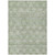 5' X 8' Artichoke Green And Gray Floral Washable Indoor Outdoor Area Rug - Artichoke Green, Gray