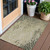 3' X 5' Artichoke Green And Beige Medallion Washable Indoor Outdoor Area Rug