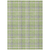 5' X 8' Green and Gray Plaid Washable Non Skid Indoor Outdoor Area Rug