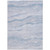3' X 5' Sky Blue Striped Washable Indoor Outdoor Area Rug
