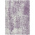 3' X 5' Lavender And Ivory Abstract Washable Indoor Outdoor Area Rug Transitional Style - Lavender, Ivory Color