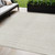 5' X 8' Ivory And Beige Geometric Washable Indoor Outdoor Area Rug Transitional Style - Ivory, Beige Color