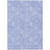 3' X 5' Sky Blue Denim Blue And Ivory Floral Washable Indoor Outdoor Area Rug