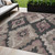 5' X 8' Taupe And Charcoal Aztec Washable Indoor Outdoor Area Rug
