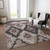 5' X 8' Taupe And Charcoal Aztec Washable Indoor Outdoor Area Rug