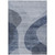 5' X 8' Denim Blue And Sky Blue Abstract Washable Indoor Outdoor Area Rug