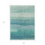 3' X 5' Turquoise Striped Washable Indoor Outdoor Area Rug Transitional Style - Turquoise Color