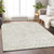 3' X 5' Ivory And Beige Geometric Washable Indoor Outdoor Area Rug Transitional Style - Ivory, Beige Color