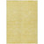 3' X 5' Gold Floral Washable Indoor Outdoor Area Rug