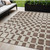 5' X 8' Brown And Beige Geometric Washable Indoor Outdoor Area Rug Transitional Style - Brown, Beige Color
