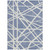 3' X 5' Denim Blue And Ivory Geometric Washable Indoor Outdoor Area Rug Transitional Style - Denim Blue, Ivory Color