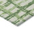 5' X 8' Artichoke Green And Emerald Striped Washable Indoor Outdoor Area Rug
