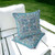 Set of Two 16" X 16" Beige and Blue Blown Seam Paisley Indoor Outdoor Throw Pillow - 606114842415