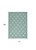 6' X 9' Aqua Geometric Flatweave Area Rug