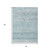 3' X 5' Teal Blue And Ivory Trellis Washable Indoor Outdoor Area Rug - 880016594829
