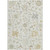 3' X 5' Ivory Gray And Taupe Floral Washable Indoor Outdoor Area Rug