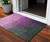 3' X 5' Blush And Dark Gray Ombre Washable Indoor Outdoor Area Rug
