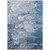 3' X 5' Denim Blue And Sky Blue Abstract Washable Indoor Outdoor Area Rug Transitional Style - Denim Blue, Sky Blue Color