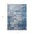 3' X 5' Denim Blue And Sky Blue Abstract Washable Indoor Outdoor Area Rug Transitional Style - Denim Blue, Sky Blue Color