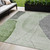 3' X 5' Olive Green And Gray Abstract Washable Indoor Outdoor Area Rug - 608219172282