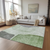 3' X 5' Olive Green And Gray Abstract Washable Indoor Outdoor Area Rug