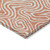 3' X 5' Salmon And Ivory Abstract Washable Indoor Outdoor Area Rug Transitional Style - Salmon, Ivory Color