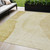 5' X 8' Gold Wheat And Beige Abstract Washable Indoor Outdoor Area Rug