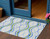 3' X 5' Sky Blue And Beige Abstract Washable Indoor Outdoor Area Rug