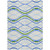 3' X 5' Sky Blue And Beige Abstract Washable Indoor Outdoor Area Rug