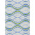 3' X 5' Sky Blue And Beige Abstract Washable Indoor Outdoor Area Rug