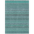 5' X 8' Turquoise Striped Washable Non Skid Indoor Outdoor Area Rug