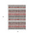 3' X 5' Burgundy And Silver Striped Washable Indoor Outdoor Area Rug