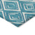 5' X 8' Teal Blue And Ivory Geometric Washable Indoor Outdoor Area Rug Transitional Style - Teal Blue, Ivory Color
