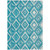 5' X 8' Teal Blue And Ivory Geometric Washable Indoor Outdoor Area Rug Transitional Style - Teal Blue, Ivory Color