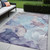 5' X 8' Blue Abstract Washable Non Skid Indoor Outdoor Area Rug Transitional Style - Blue Color