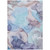 5' X 8' Blue Abstract Washable Non Skid Indoor Outdoor Area Rug Transitional Style - Blue Color